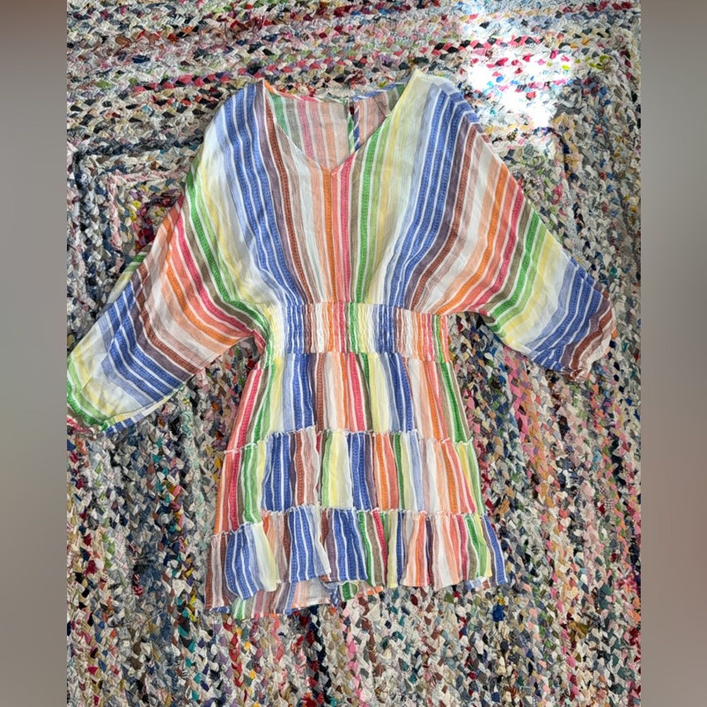 Colorful Striped Tunic Dress - Picture 1 of 4